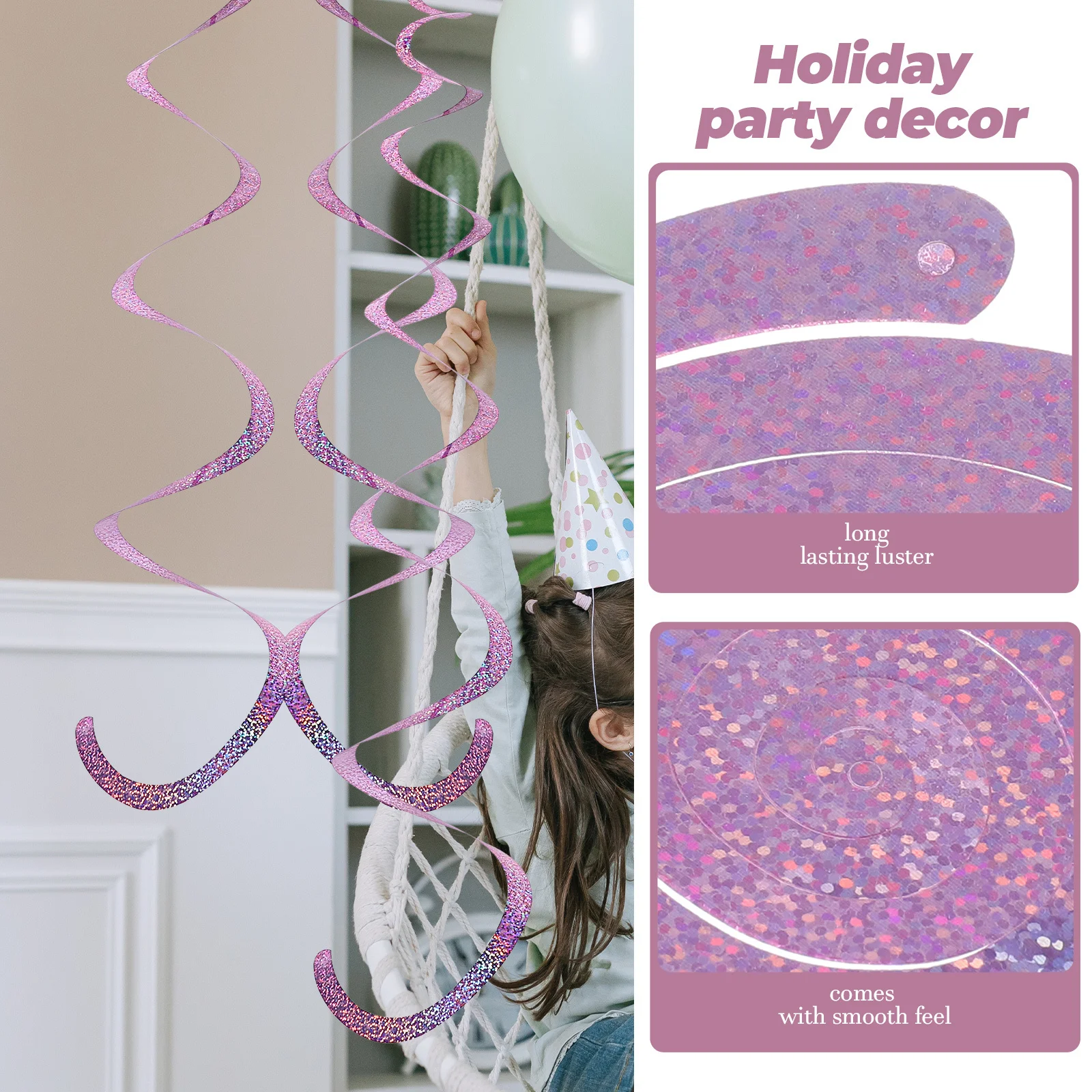 

30Pcs Hanging Swirl Pendants Festive Party Decoration Kit for Wedding Baby Shower Holiday Carnival Ceiling Decorations