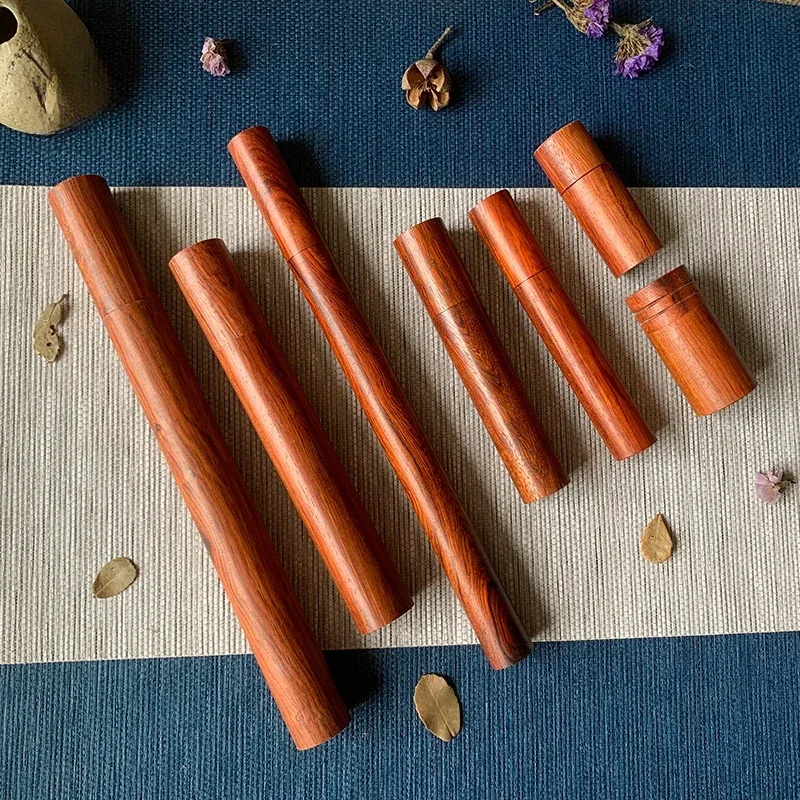 1pc Duft Aufbewahrung srohr Birnen holz Weihrauch rohr Massivholz Duftrohr Räucher stäbchen