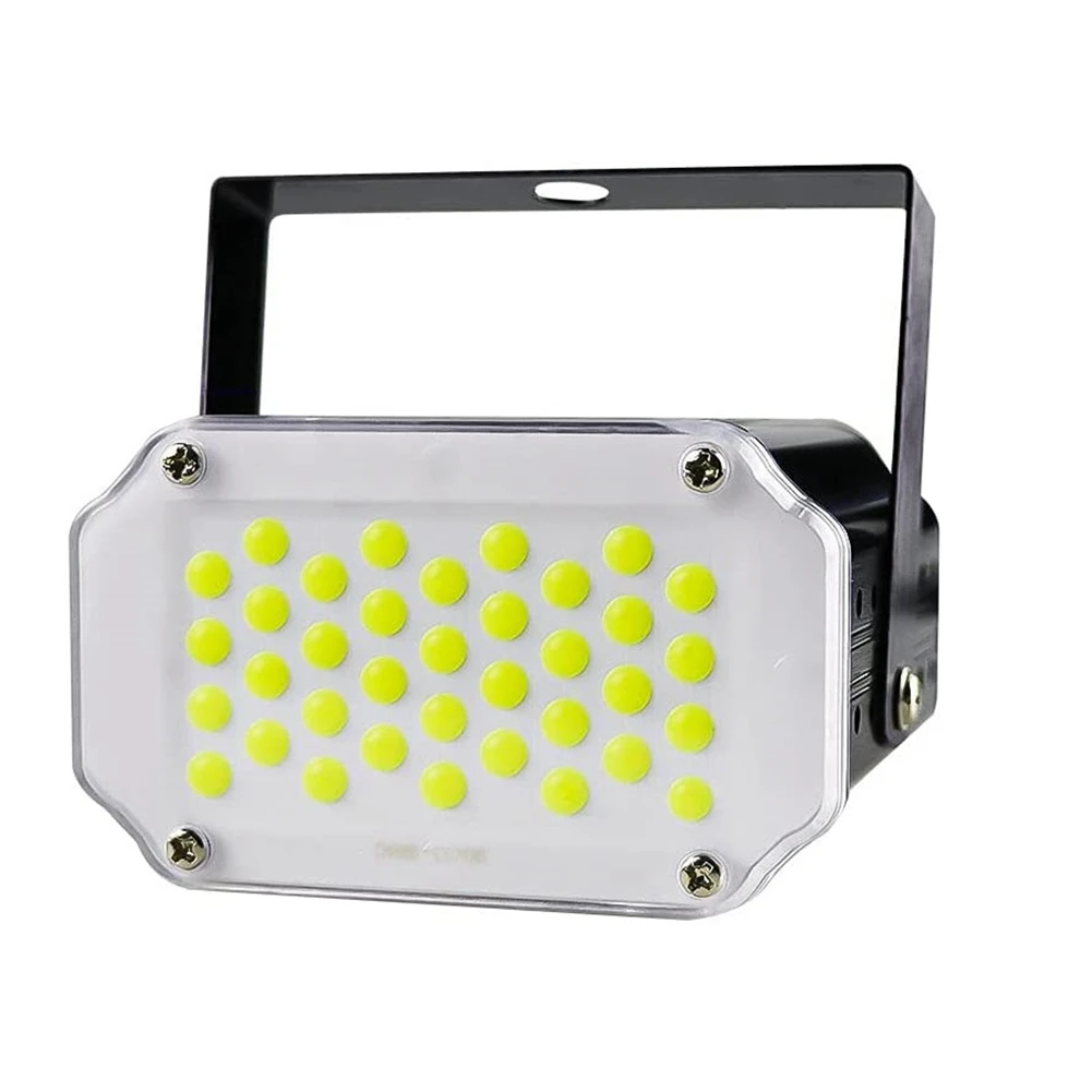 

White Strobe Lights,Super Bright 36 LED Halloween Strobe Light, Sound Activated & Strobe Speed Flash Stage Light,US Plug