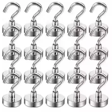 D25/D32/D36mm-Heavy Duty Magnets Hooks for Cruise Cabins, Strong Magnets with Hooks for Hanging, Metal Magnetic Grill Hooks Magn