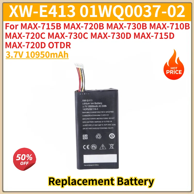 3.7V 10950mAh Battery for EXFO MAX-710B MAX-720C MAX-730C MAX-715B MAX-720B MAX-730B OTDR High Quality Replacement Battery