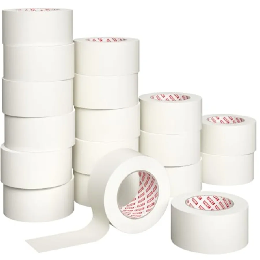 

Masking Tape 2 Inch Wide x 55 Yards, 18 Rolls 990 Total Yards,White Painters Tape for Painting, Labeling and Packaging, Automot