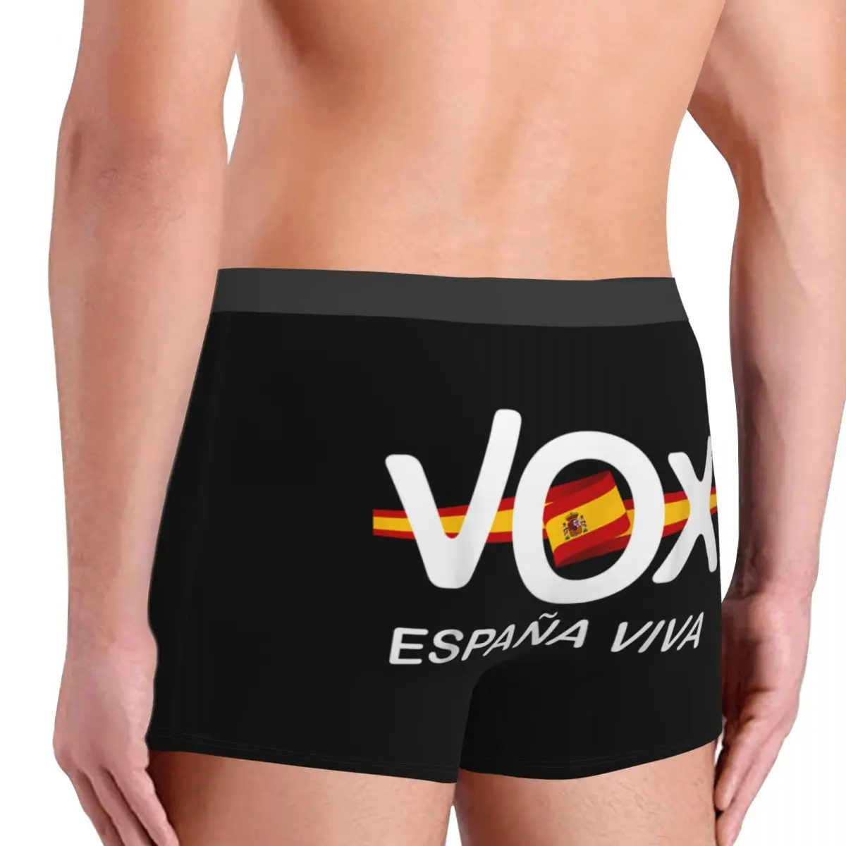 Male Sexy Spain Flag Espana Viva Vox Underwear Boxer Briefs Men Stretch Shorts Panties Underpants