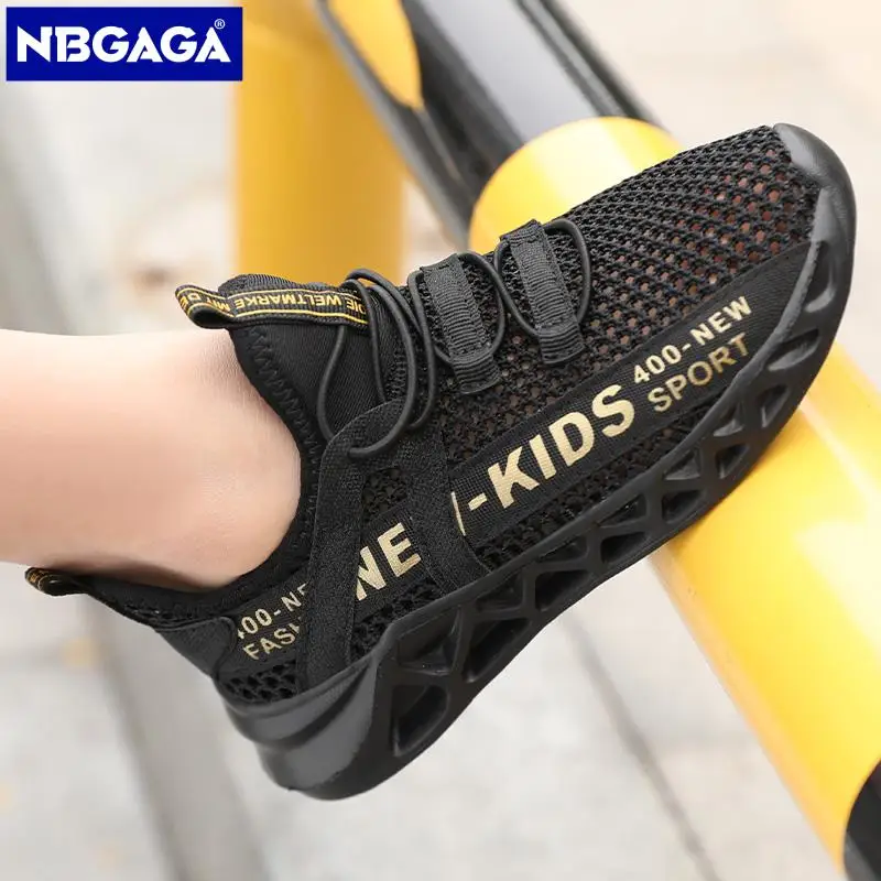 Single Net Children's Running Sneakers Breathable Lightweight Soft Non-slip Leisure Comfortable Walking Boys Girls Casual Shoes