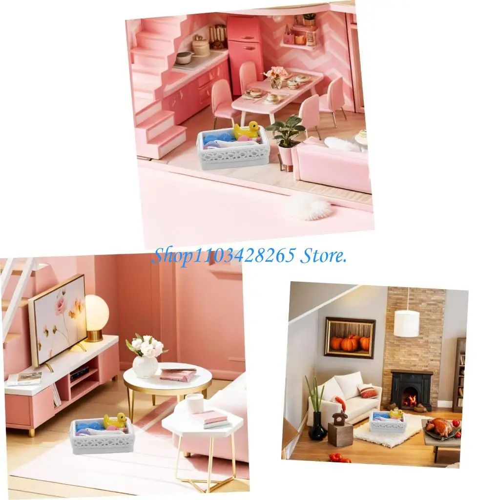 

Mini Wooden Bath с нежной кружевной детализацией DIY Craft Project G2TE