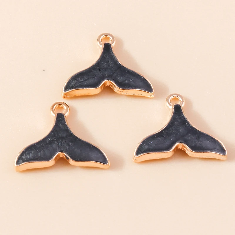 Leslie 10 teile/los Emaille Marine Leben Nette Fischschwanz Meerjungfrau Charms Anhänger für Halskette Ohrringe DIY Schmuck Machen Zubehör – Detail 24