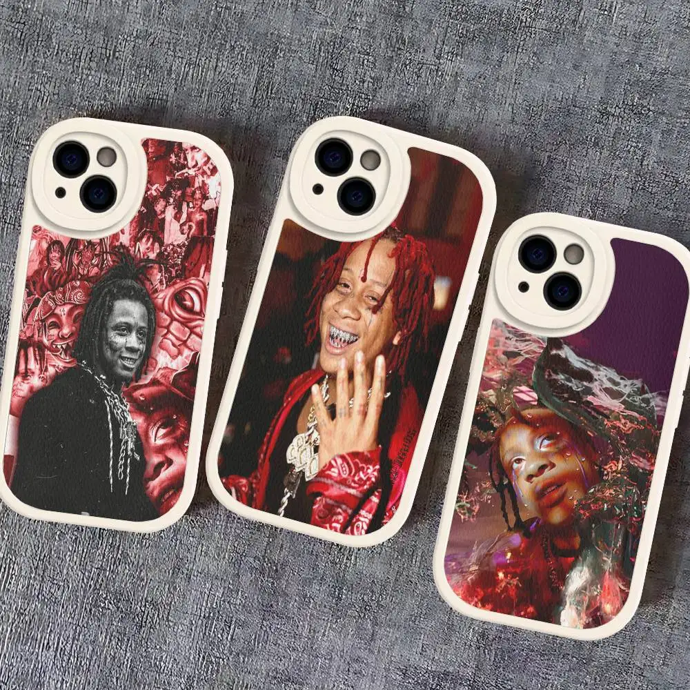 Rapper T-Trippie R-Redd Phone Case For iPhone 16 15 14 13 12 11 Pro Max Plus Leather Soft Cover