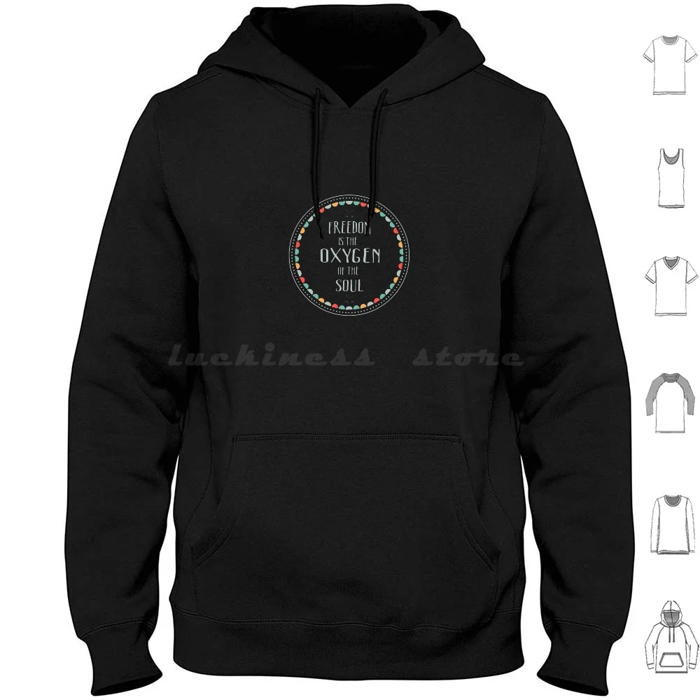 Is The Oxygen Of The Soul-Quote. Hoodie cotton Long Sleeve Moshe Dayan Graphic Design Soul Modern Hipster Cool Typography Type