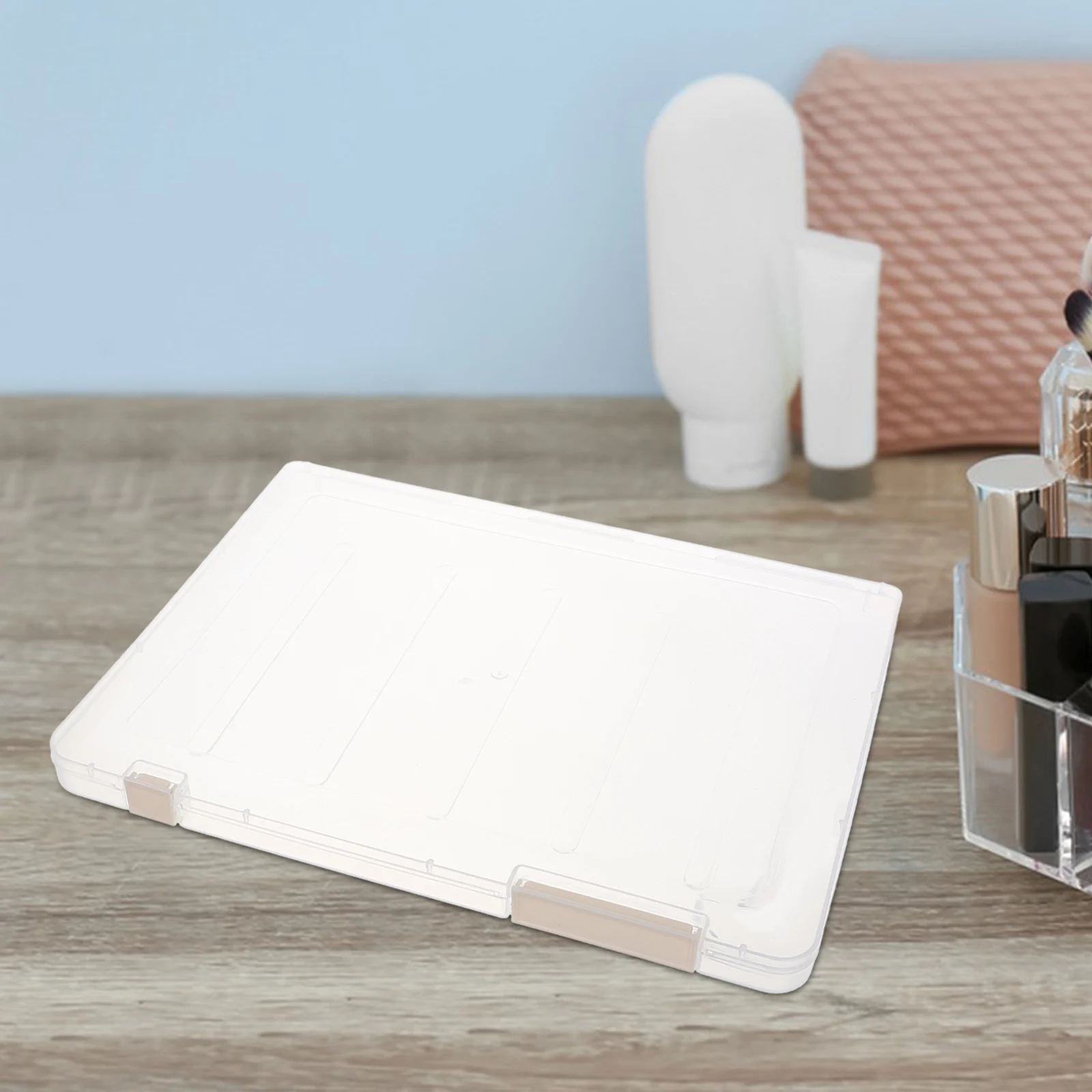 صندوق منظم ساحر، تخزين مستطيل شفاف لأداة حاوية مقصورة عرض لامعة لأحجار الراين #4