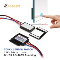 Bathroom Mirror Lamp Built-in Touch Sensor Switch DC 12V 24V 5A LED On/Off Dimmer Single Dual CCT Color Strip Light Controller