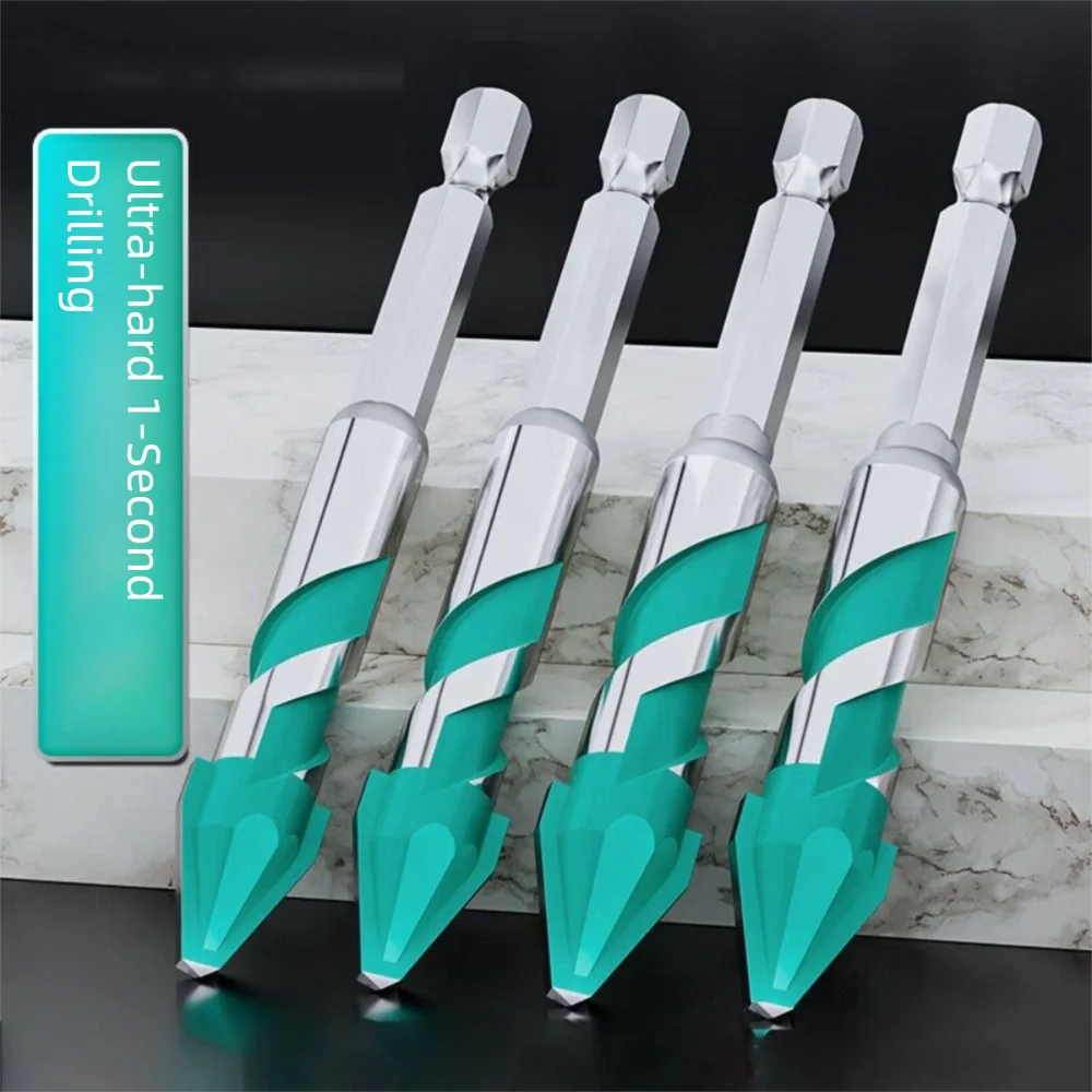 

Ultra-High Hardness Sawtooth Drill Bit Four-Edged Hexagonal Shank Eccentric Drill Bit Serrated Skewed Head 6mm to 12mm Sizes