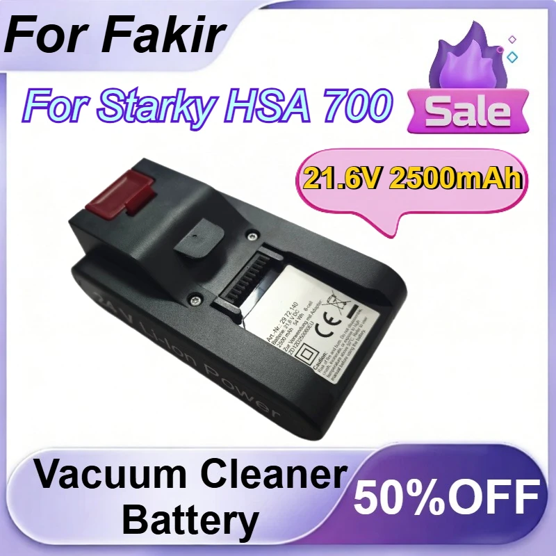 

21.6V 2500mAh Replacement Lithium Battery for Fakir Starky HSA 700 Vacuum Cleaner Battery