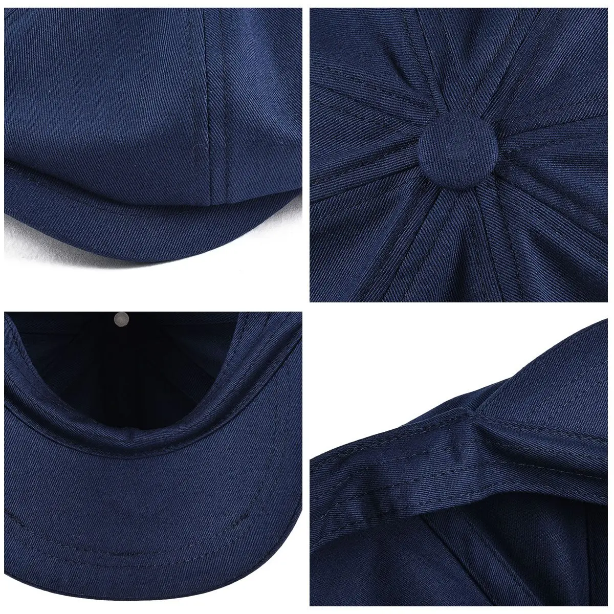 BOTVELA Heren Krantenjongenspet Twill Katoen 8-paneels Hoed Platte Ivy Cabbie Casual Baker Caps Gatsby Hoed Retro Hoeden Boina Baret voor Mannelijke