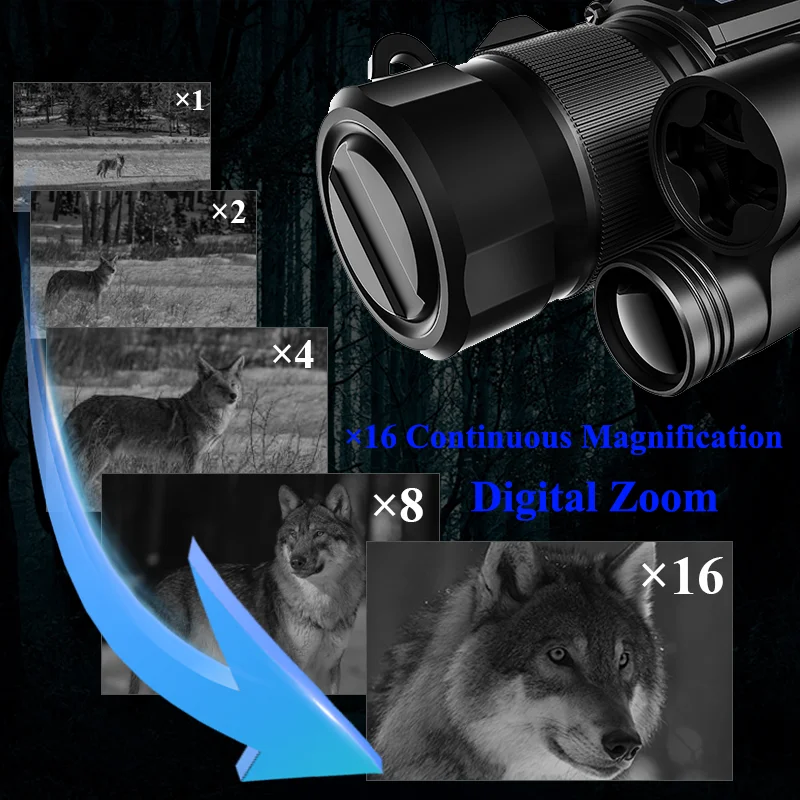 Ballistic Ranging Function Night Vision Scope Mount Zoom Monocular With Crosshair For Night Hunting