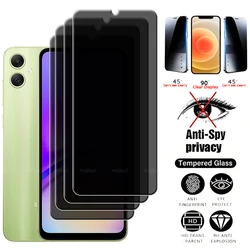 4Pcs For Samsung A05 Glass Samsung Galaxy A05 Tempered Glass HD 9H Privacy Anti-Spy Cover Glue Screen Protector Samsung A05 A 05