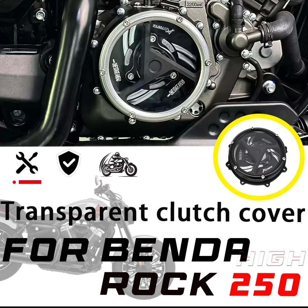FIT FOR BENDA ROCK 250 CHINCHILLA 250 Transparent Clutch Cover Engine Side Cover