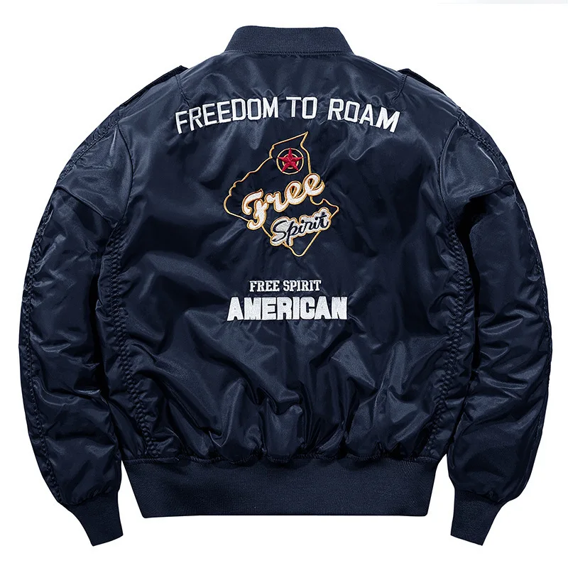 الشتاء الهيب هوب سميكة الدافئة سترة الرجال عالية الجودة العسكرية دراجة نارية Ma-1 طيار الطيار معاطف الذكور البيسبول Bomber سترة