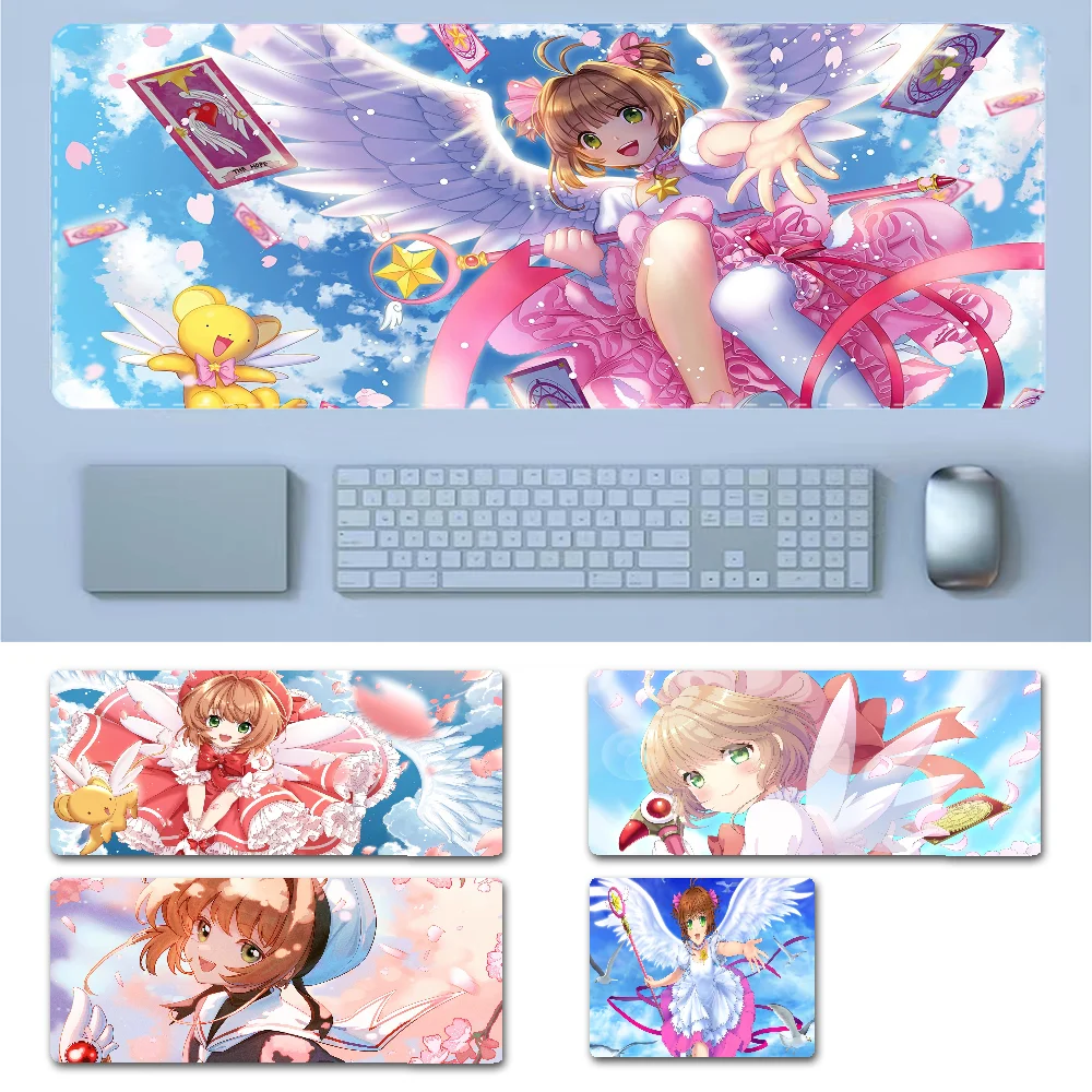 

Card Captor Sakura Funny Unique Desktop Pad Game Mousepad Size For Large Edge Locking Game Keyboard Pad