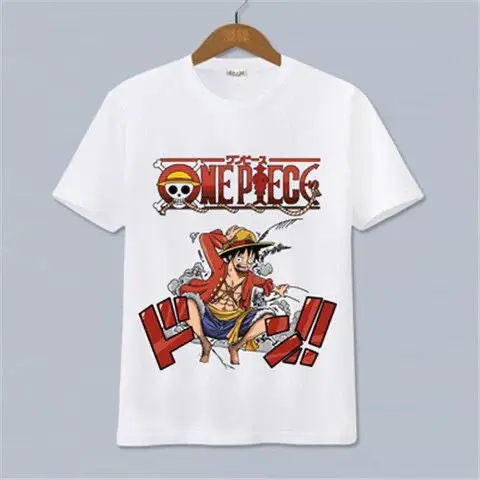 Ropa periférica de Anime de una pieza, camiseta de manga corta con dibujos animados para hombres y mujeres, Camiseta con estampado de algodón Y2K, ropa de calle Harajuku