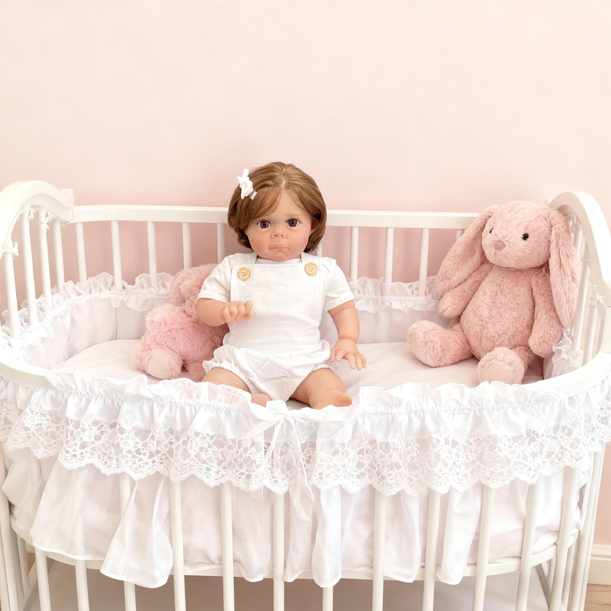 

NPK 24'' Huge Baby Reborn Maggi Lifelike 3D Painted Skin with Visible Veins Collectible Art Doll Toddler Girl Dolls