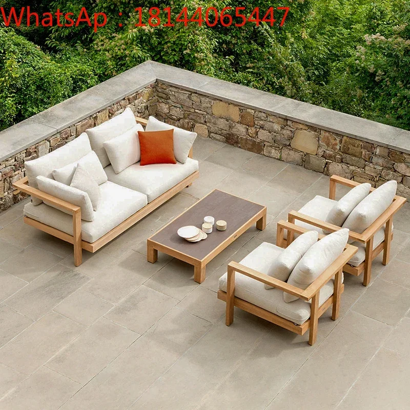 

Customized teak outdoor sofas, homestays, hotels, outdoor leisure villas, old anti-corrosion wood courtyard sofas, furniture