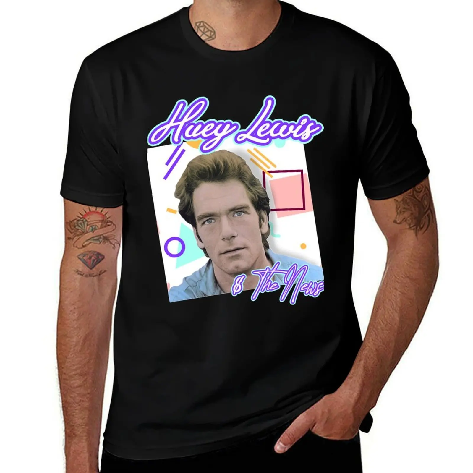 

Retro 80s Huey Lewis For Fans T-Shirt t shirt men 100% cotton luxury brand t shirt personalised T-Shirt