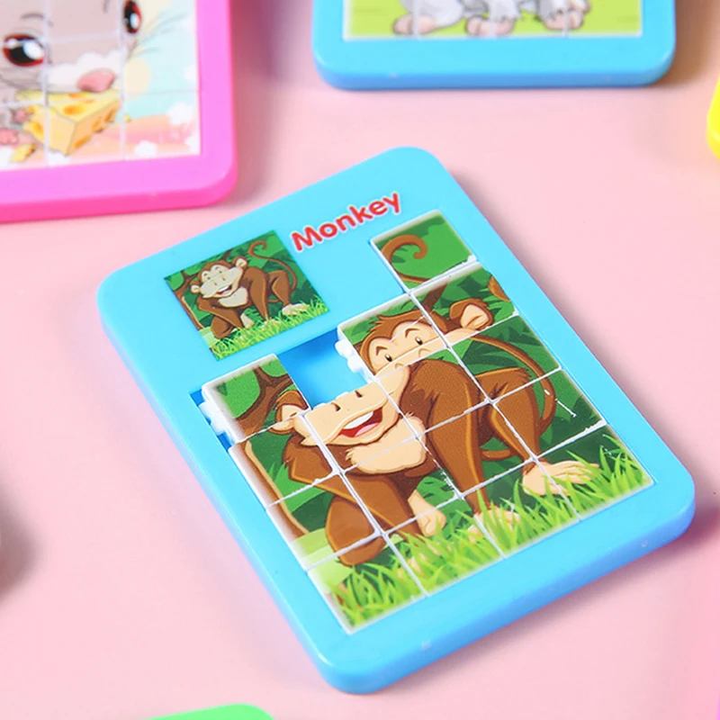 3pcs Jigsaw Stereo Sudoku Games The 16 Cartoon Frame Animal Puzzle! Perfect Kids For' And Birthdays Favors Party