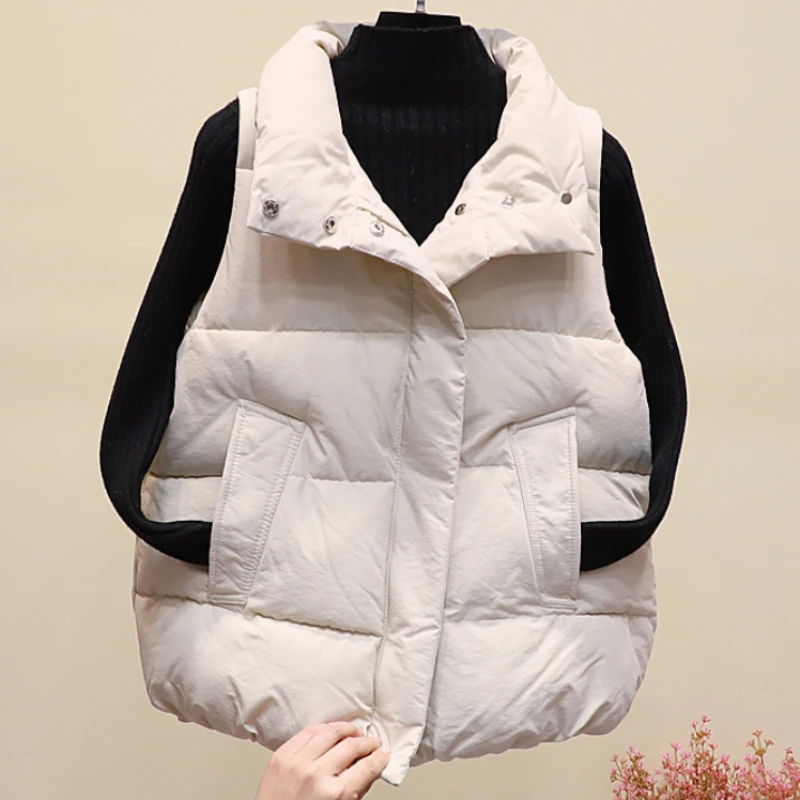 

Cheap wholesale 2021 new Autumn winter Hot selling sleeveless jacket women's fashion casual warm womens vest female bisic coats