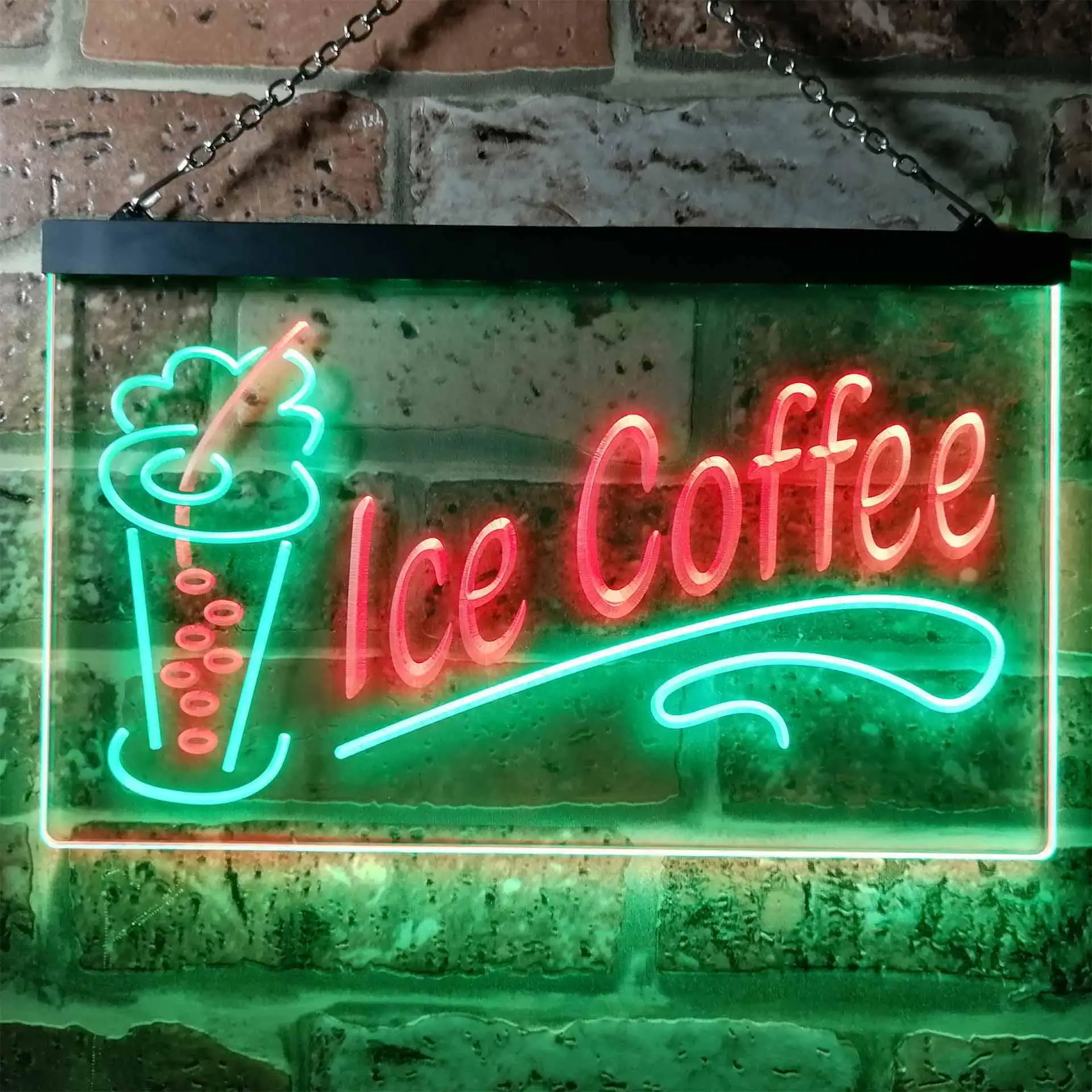 

Ice Coffee Drink Dual-color LED Neon Sign st6-i0360