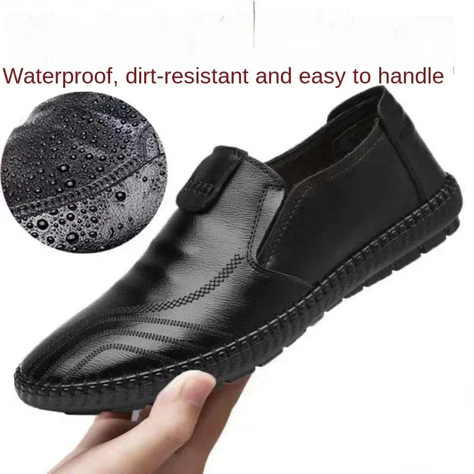 Men Casual Loafers Comfortable Lightweigh Walking Footwear Moccasins Breathable Slip on Male Leather Shoes Zapatos Hombre Male