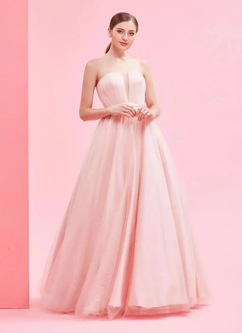 

Charming A Line Women Evening Dresses Glitter Sequins Sleeveless Prom Gowns Sexy Sweep Train Customized Wedding Party Gowns