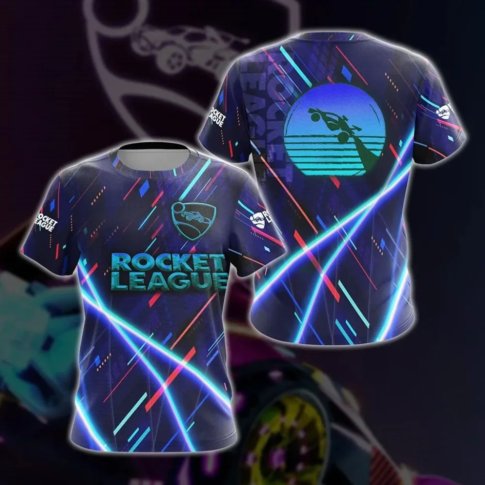 Summer Fashion Rocket League 3D Print Casual Breathable O-Neck Short Sleeve T-Shirt Gaming Graphic Street-wear Loose Tops Tees