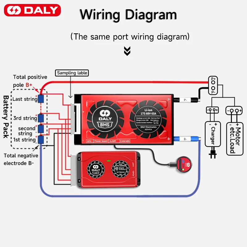 DALY Smart Lifepo4 BMS 1A inteligentny aktywny wyważacz 3S 4S 12V 7S 24V 10S 36V 13S 16S 48V 80A 100A 120A 150A 200A 300A akumulator Liion