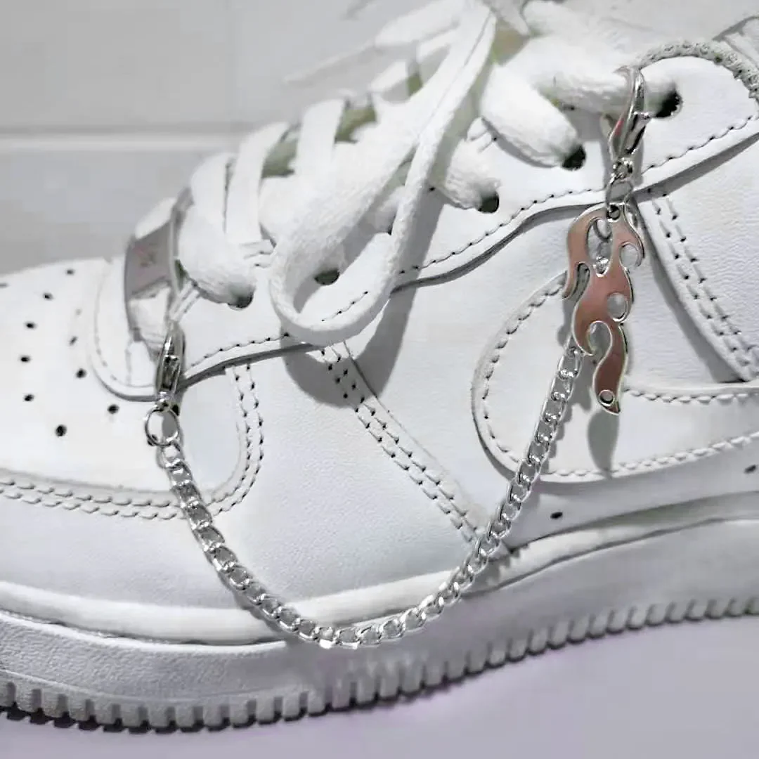 

2 Pieces Metal Chain Charms for Sneaker Quality All-match Shoe Decorations Vintage Luxury Sneaker Chain Accessories New Arrivals