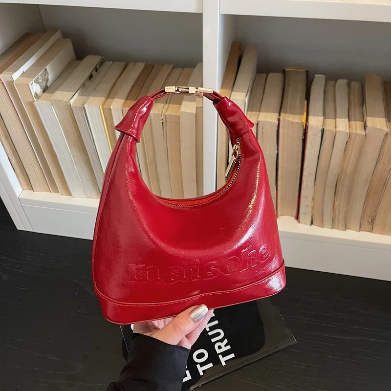 

Casual Vintage Pu Shoulder Bags for Women Simple Portable Textured Ladies Crossbody Bag Solid Color Female Hobos Handbags Purse