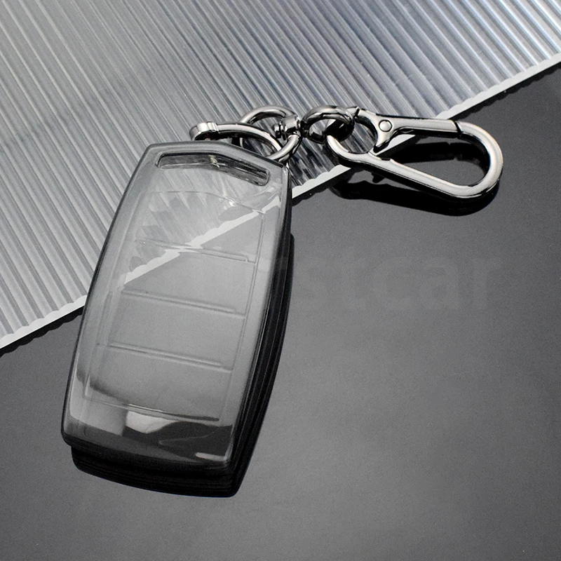 Transparent TPU Smart Remote Key Bag Shell for HYUNDAI Genesis G70 G80 EQ900 G90 Car Key Case Fob Cover Protector