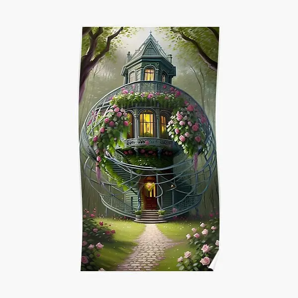 A Wonderful Flower World Fantasy Garden  Poster Art Wall Print Decoration Picture Decor Funny Modern Vintage Home No Frame