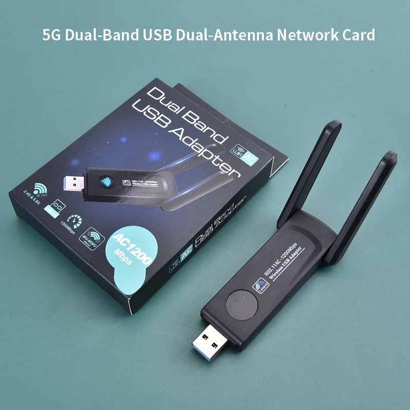 

USB 3.0 1200Mbps Wifi Adapter Dual Band 5GHz 2.4Ghz 802.11AC Wifi Antenna