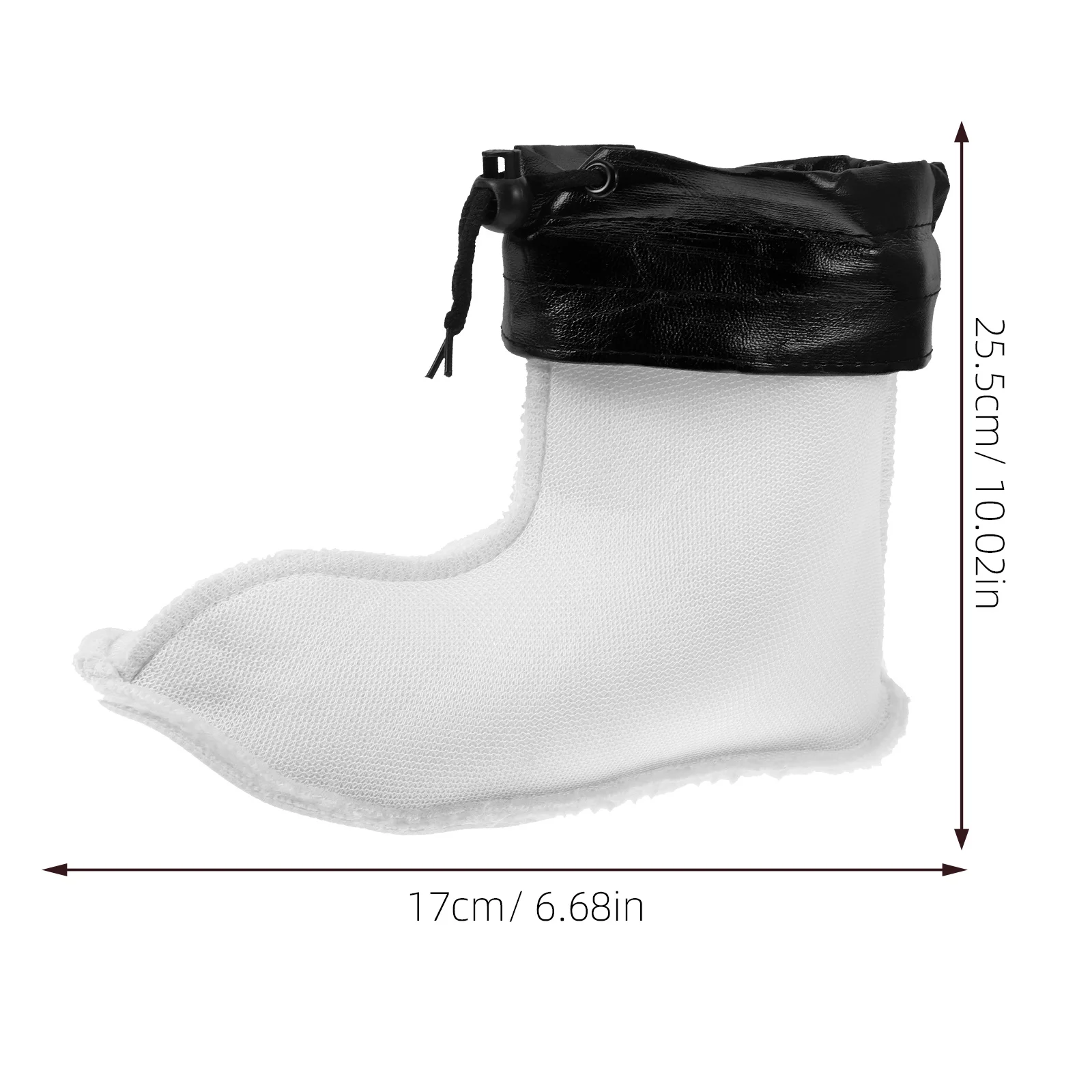 زوج واحد من بطانات الأحذية المطاطية الداخلية القطنية الدافئة والسميكة للشتاء، بطانات مقاومة للماء بديلة للأحذية المطاطية