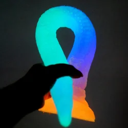 Long Luminous Dildo Anal Sex Toys for Women Men Colourful Glowing Dildo Penis Huge Dragon Monster Dildo Butt Plug Adult Sex Toys