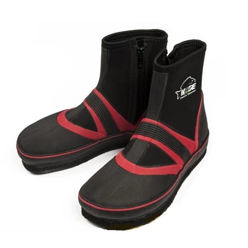 Imagen 2 del producto Zapatos de pesca para parejas de amantes, botas antideslizantes de arrecife de pesca en el mar para hombres, botas de pesca de verano para mujeres, suela de fieltro con clavos, talla 36-46