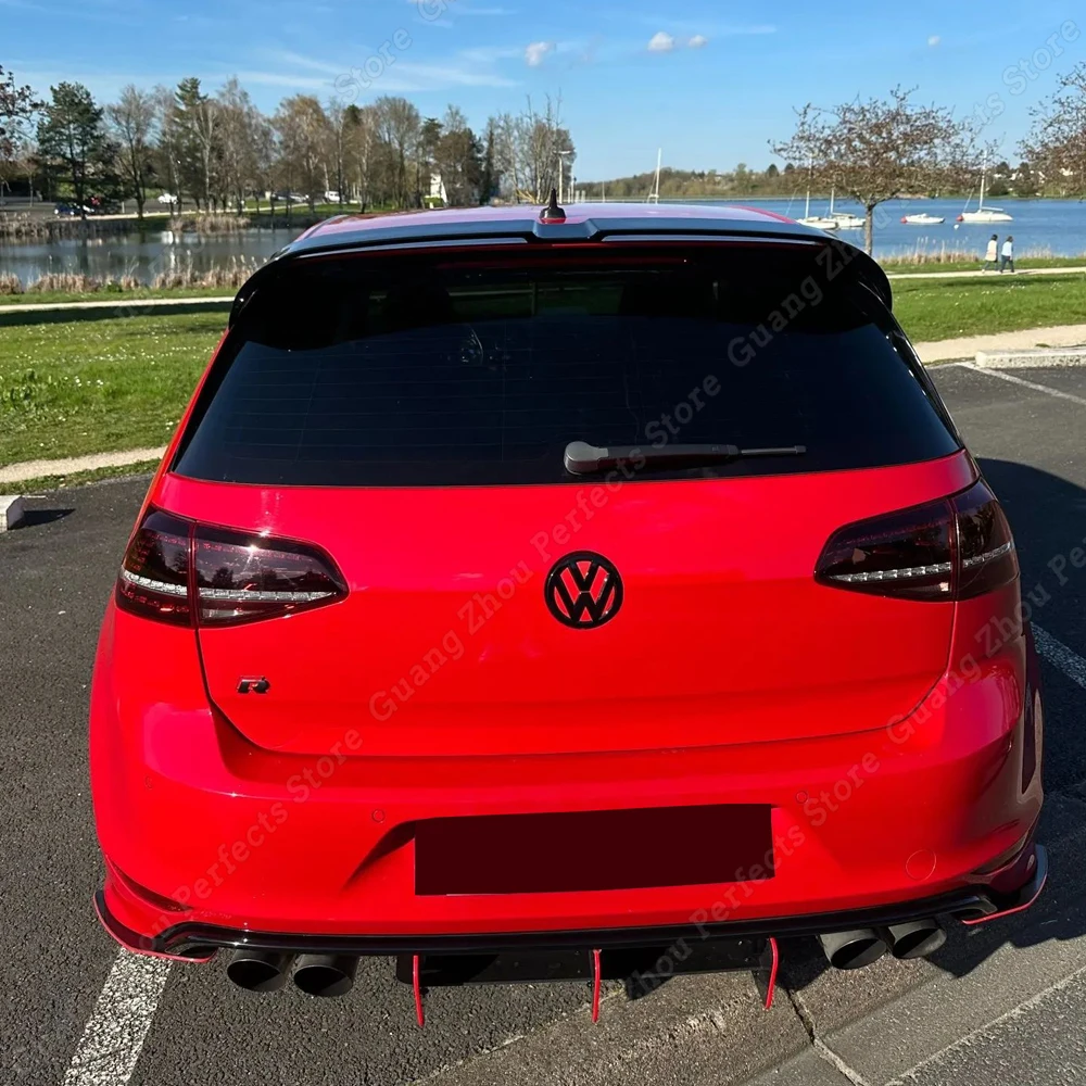 Car Roof Spoiler Rear Trunk Spoiler For VW Volkswagen Golf 7 7.5 MK7 7.5 GTI GTD R 2013-2020 Oettinger Style ABS Glossy Black