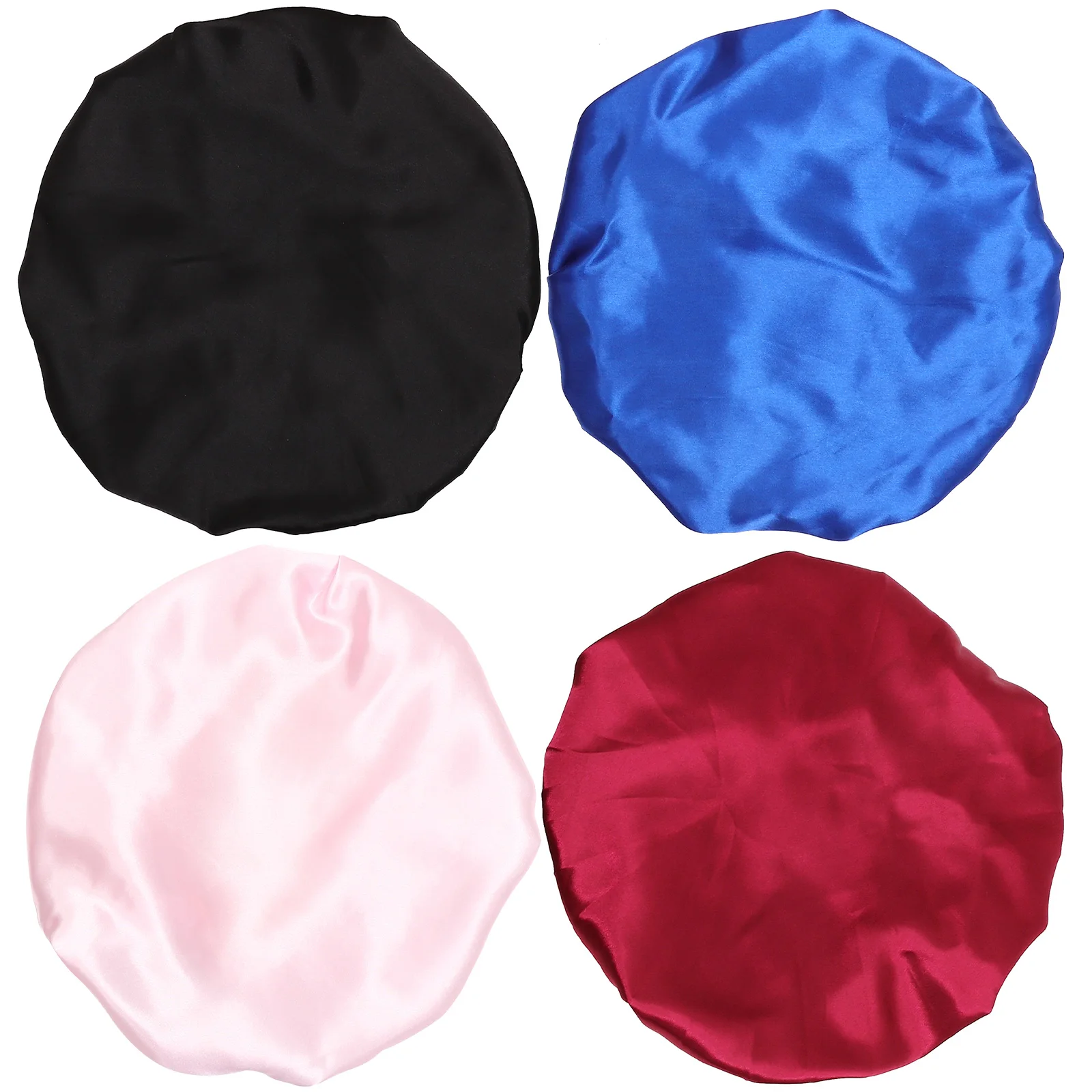 

4 Pcs Hair Cap Satin Sleep Bonnet Sleeping High Elasticity Caps for Women Fabric Miss
