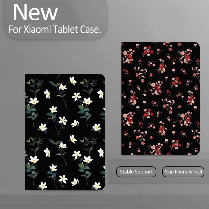 

Red Pink Flower Pattern Gift Tablet Case For Xiaomi Redmi Mini Pad SE K 2 4 5 6 7 8 2023 2025 11 8.8 11.2 10.1 Pro