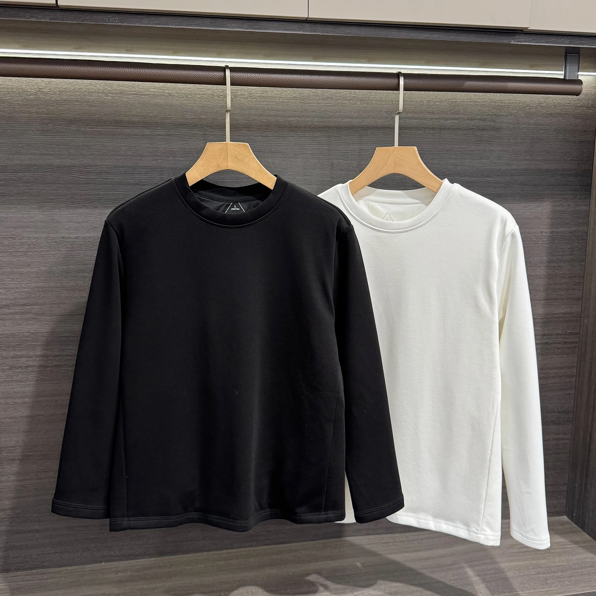 

Trade King Goose down Filled Long Sve T-irt Thermal Base Layer irt Men Women Thiened Winter New Arrival Casual Sle