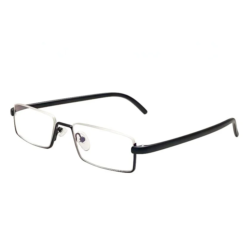 Flexible Halbrahmen-Lesebrille mit Box für Männer und Frauen, tragbare Anti-Blau-Brille, Unisex, Presbyopie-Brille +1,0 bis +4,0
