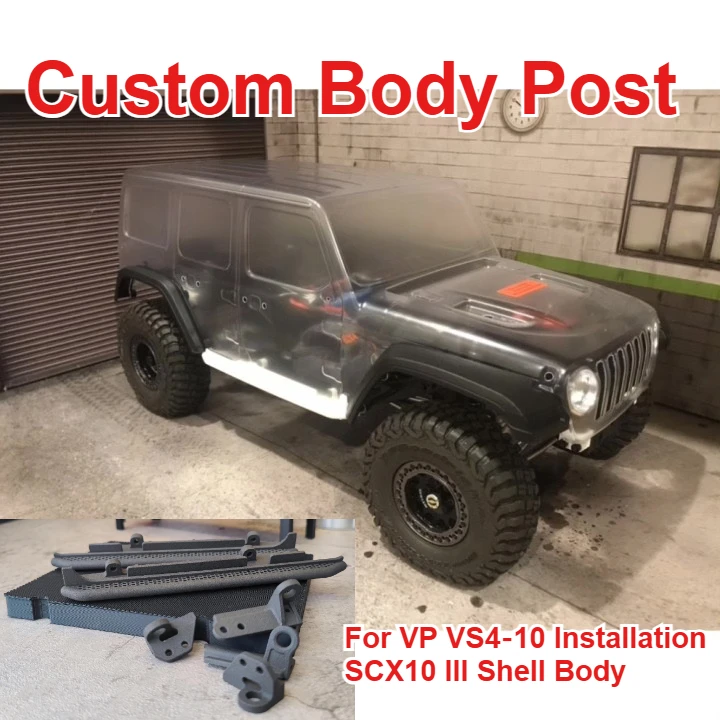 For VP VS4‑10 Installation SCX10 III Shell Body Post Custom Model Number Decorative Styling Decor Upgrade Hobby Accessories