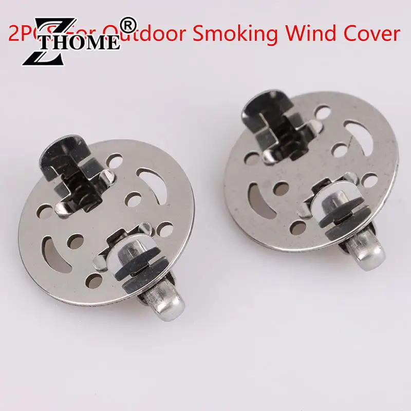 2pcs Stainless Steel Cigar Pipe Tobacco Lid Outdoor Smoking Wind Cap Cover Spring Loaded Metal Adjustable Size For 15-20mm Pipes