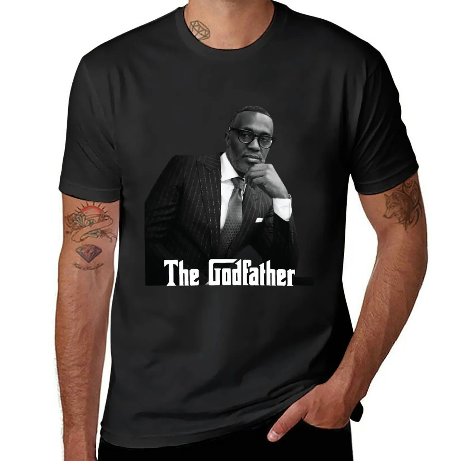 New Kevin Samuels The Godfather T-Shirt man clothes sweat shirts Short sleeve T-shirt short men workout shirt