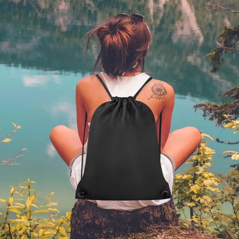 Practical Polyester Drawstring Bags Waterproof Foldable Riding Backpack Multicolour Portable Sports Bag For Travel Swimming Gym